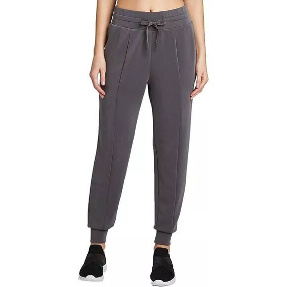 JoyLab Women's Slounge Jogger Pants Stretch Drawstring Pockets Dark Gray, Small - Picture 2 of 3